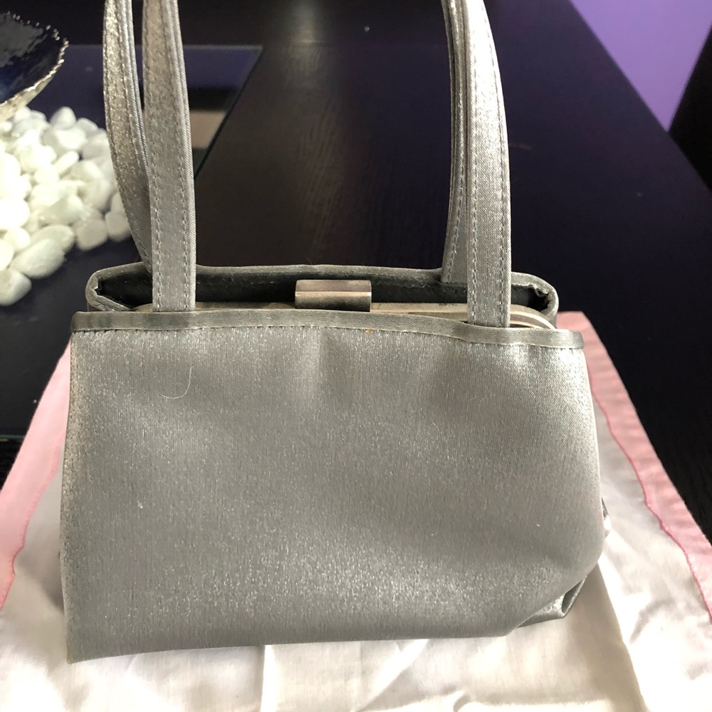 Silver evening bag